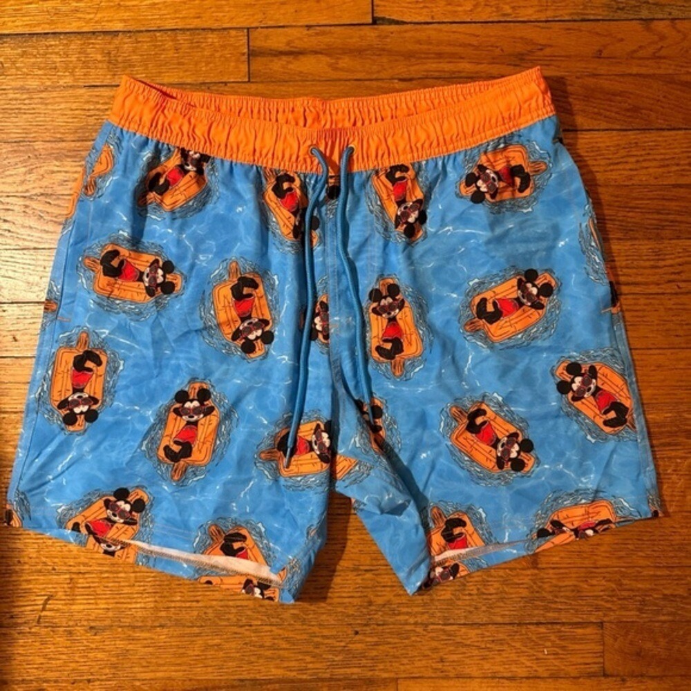 Disney Mickey Mouse Chillin Pool Summer Swim Trunks Medium‎